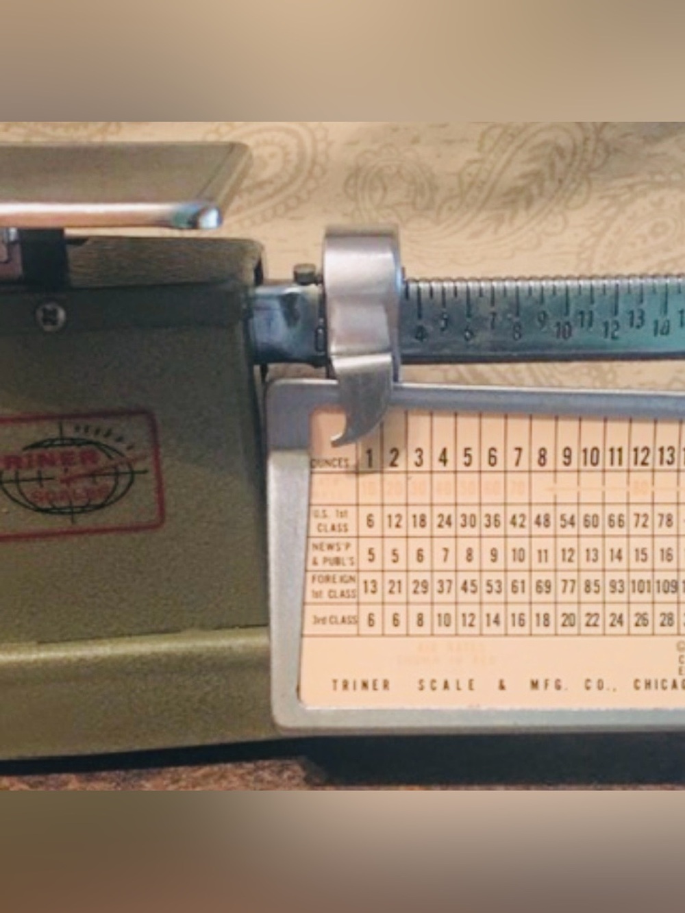 1968 TRINER SCALE & MFG. CO. ANTIQUE UNITED STATES POSTAL SERVICE SCALE